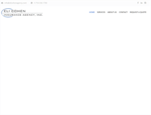 Tablet Screenshot of elicohenagency.com